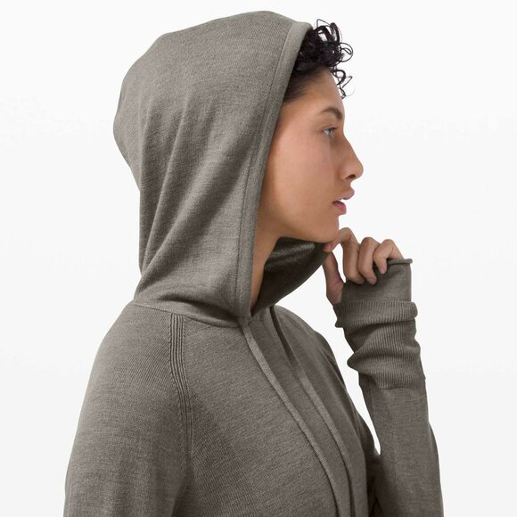 lululemon Grey Sage Sit In Lotus Hoodie Sweater size 4 - Picture 5 of 13